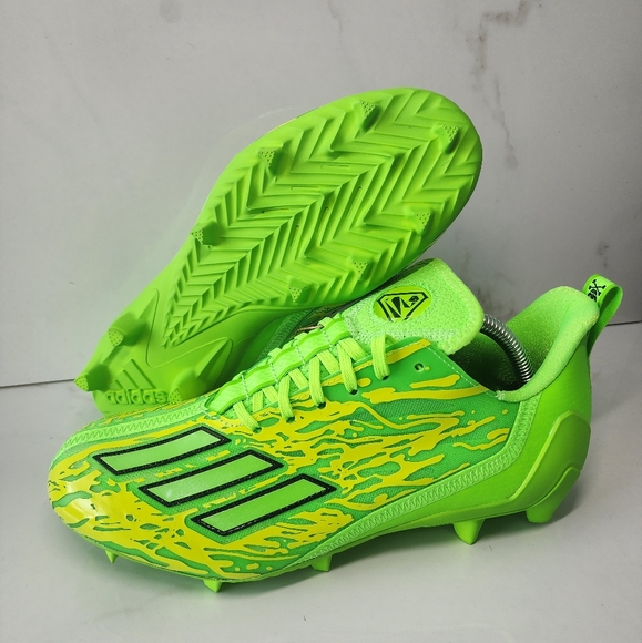 Adidas Adizero 12.0 POISON Solar Green Men's Football Cleats - Picture 5 of 10